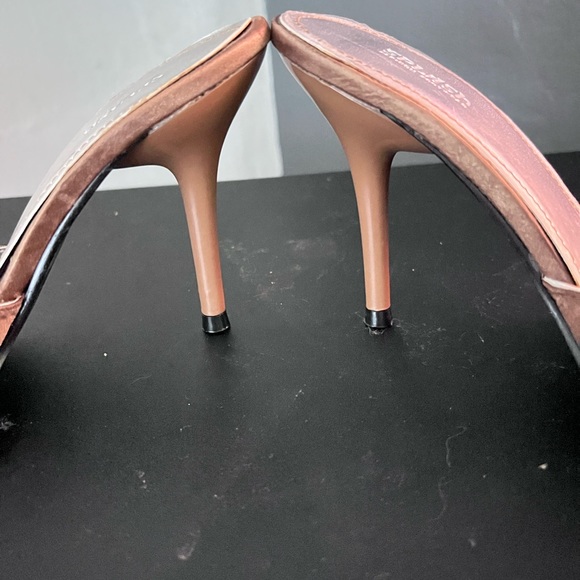 SPLASH Fashion Footwear Slip on Mules 4-inch Heels Brown-tones Sequins and Beads - Picture 6 of 14